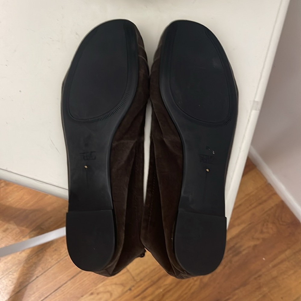 Zara Mushroom Beige Faux Suede Flats - Picture 10 of 11